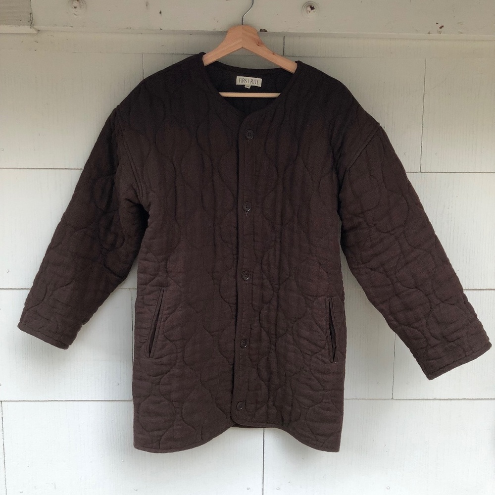 First Rite quilted linen jacket